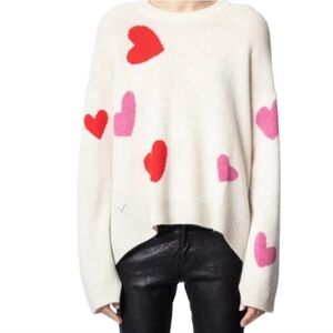 Zadig & Voltaire Markus Heart Cashmere Sweater Size XS